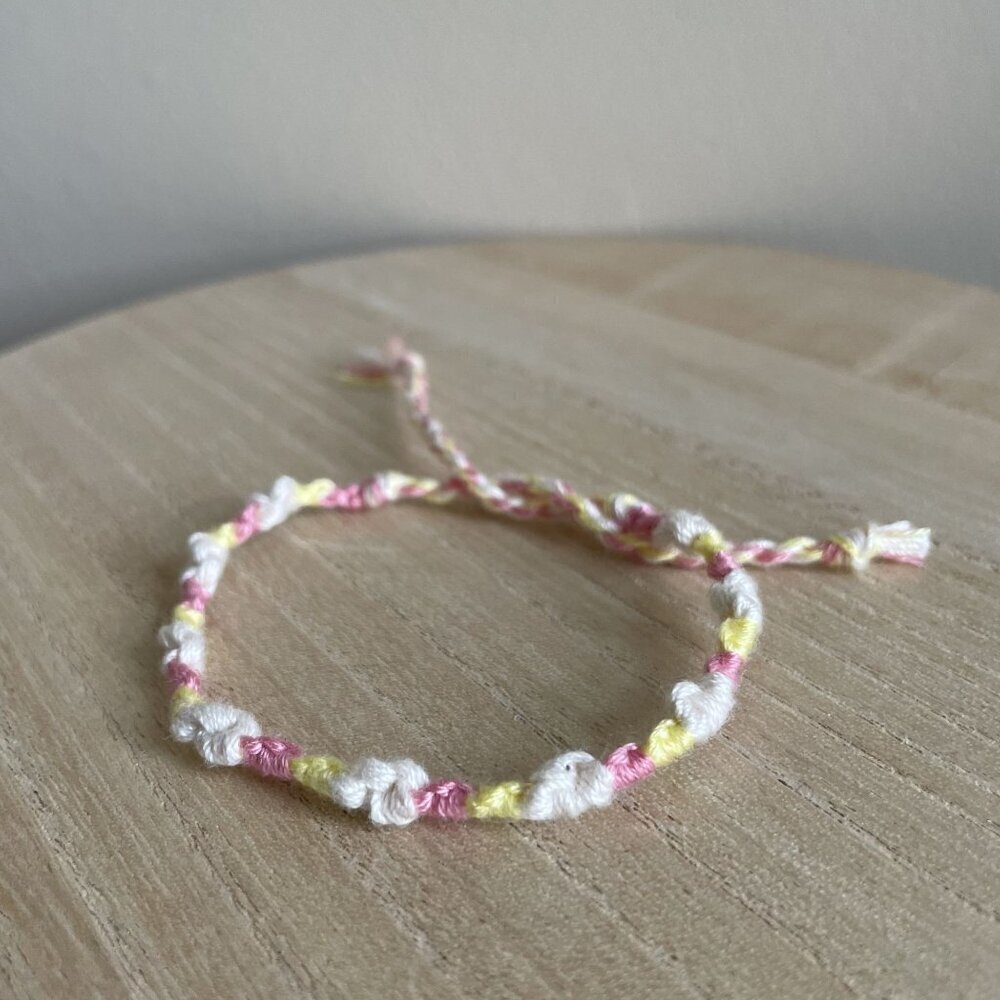 Eleonora Bracelet, anklet, trendy, comfortable, tie, embroidery thread, woven, g